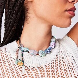 Free people ariana ost jewelry necklace healing crystals stone pretty